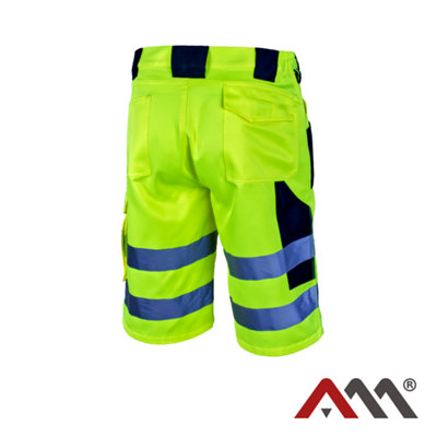 Men Workwear High Visible Shorts (size: 32-34 inch -EU 50) Heavy Duty ...