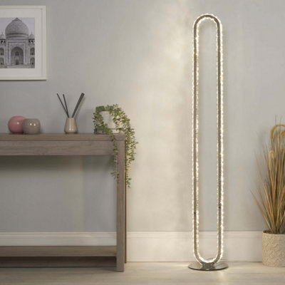 Mendoza Clear Glass and Polished Chrome LED Floor Lamp