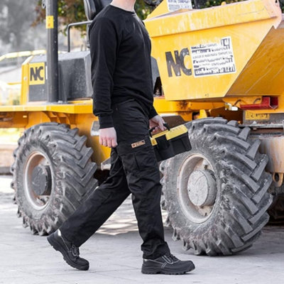 Mens Combat Work Trousers Cargo Pants Multi Pockets Joggers Reinforced ...
