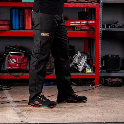 Mens Combat Work Trousers Cargo Pants Multi Pockets Joggers Reinforced ...