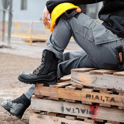 Mens Leather Composite Toe Cap Boot S2 SRC Waterproof Military