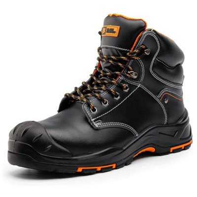 Mens Leather Safety Boots S3 SRC HRO Steel Toe Cap Work Shoes Ankle ...