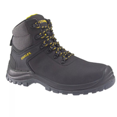 Mens Stanley Nova Leather Safety Steel Toecap Boots Lace Up In Black - 3