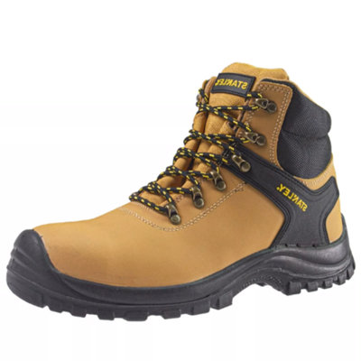 Mens Stanley Nova Safety Boots Leather Lace Up In Honey - 4