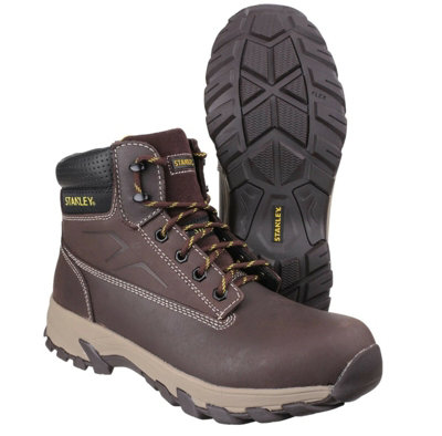 MENS STANLEY TRADESMAN APPRENTICE LEATHER SAFETY STEEL TOE CAP WORK ANKLE BOOTS