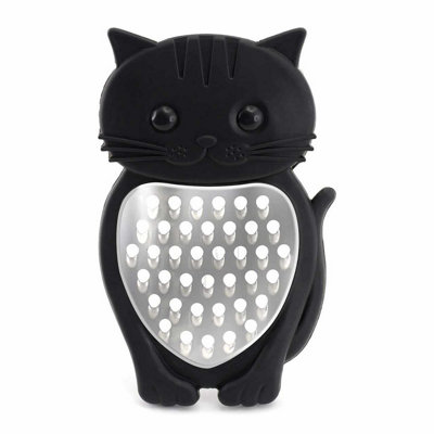 Meow CAT Novelty Silicone Hand Held Kitchen CHEESE Food GRATER Black