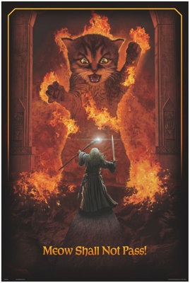 Meow Shall Not Pass 61 x 91.5cm Maxi Poster