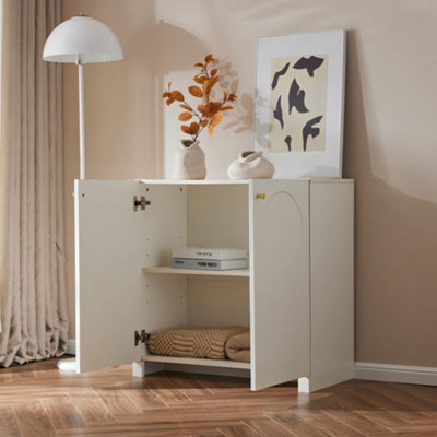 Merax Sideboard Cabinet with 2 Door, Storage Cupboard with Adjustable ...