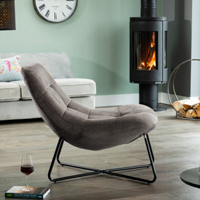 Merced Fabric Accent Chair - Dark Grey