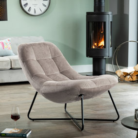 Merced Fabric Accent Chair - Light Grey