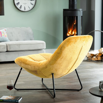 Merced Fabric Accent Chair - Mustard