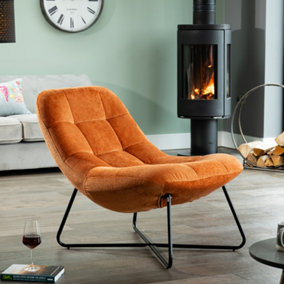 Merced Fabric Accent Chair - Orange
