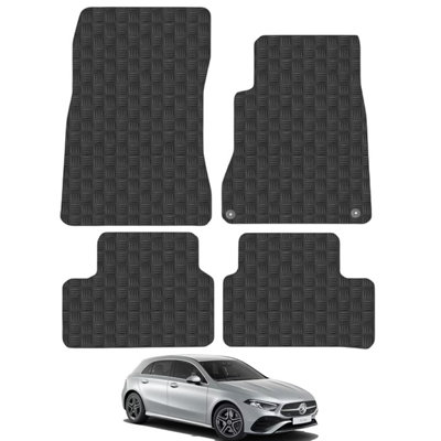 Mercedes A-Class 2018-Onwards W177 Car Floor Mats Rubber Tailored Fit 4pcs Set