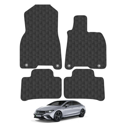 Mercedes-Benz EQE 2022-Onwards Car Floor Mats Rubber Tailored Fit Set Heavy-Duty