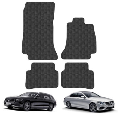 Mercedes E-Class 2016-Onwards Car Floor Mats Rubber Tailored Fit Set Heavy-Duty