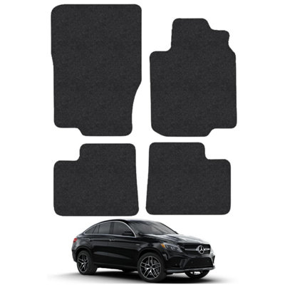 Mercedes GLE 2016-2019 W166 Car Floor Mats Carpet Tailored Fit 4pcs Set Black