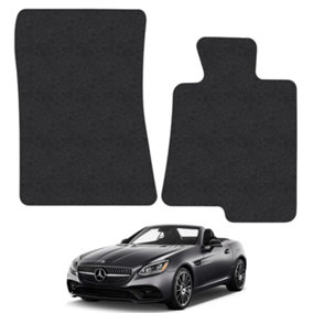 Mercedes SLK 2011-2020 R172 Car Floor Mats Carpet Tailored Fit 2pcs Set Black