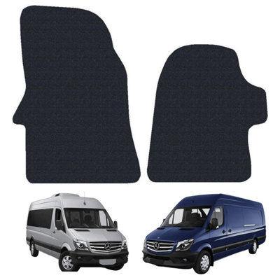 Mercedes Sprinter 1994-2006 Van Floor Mats Carpet Tailored Fit Set - Black