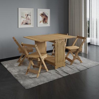 Butterfly beech effect online dining set and chairs