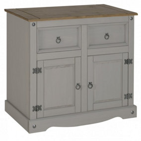 Mercers Furniture Corona Grey Wax 2 Door 2 Drawer Sideboard