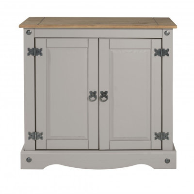 Mercers Furniture Corona Grey Wax 2 Door Cupboard