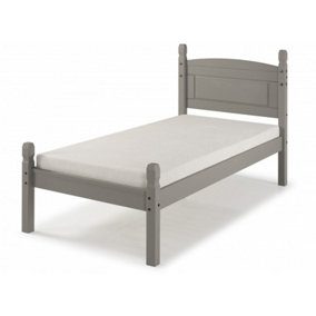 Mercers Furniture Corona Grey Wax 3'0" Low End Bed Frame