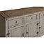 Mercers Furniture Corona Grey Wax 3 Door 3 Drawer Sideboard