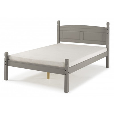 Mercers Furniture Corona Grey Wax 4'6" Low End Bed Frame