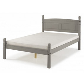 Mercers Furniture Corona Grey Wax 4'6" Low End Bed Frame