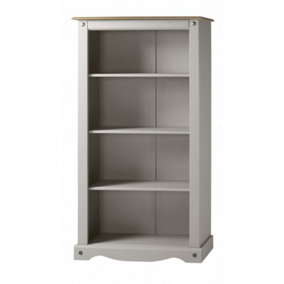 Mercers Furniture Corona Grey Wax Medium Bookcase