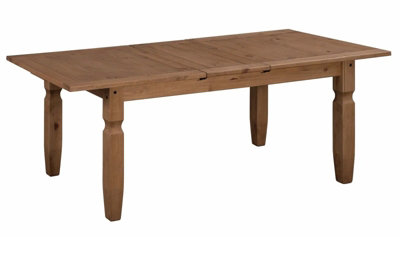 Mercers Furniture Corona Small Extending Dining Table Solid Pine with Mexican Styling