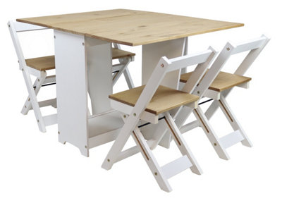 Mercers Furniture Corona White Wax Butterfly Dining Set