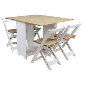 Mercers Furniture Corona White Wax Butterfly Dining Set