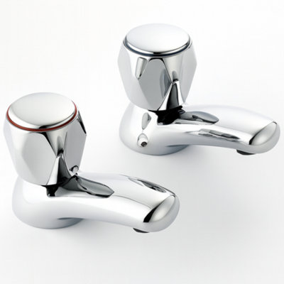 Mercia Modern Bath Tap Pair Chrome - Easy Grip Handles - Durable Brass ...