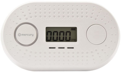 Mercury 10 Year Life LED Carbon Monoxide Detector / CO Alarm inc Batteries Cert