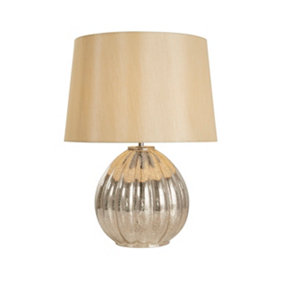 MERCURY TABLE LAMP WITH CHAMPAGNE SHADE