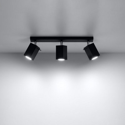 Merida Steel Black 3 Light Classic Ceiling Light
