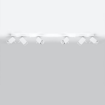 Merida Steel White 6 Light Classic Ceiling Light