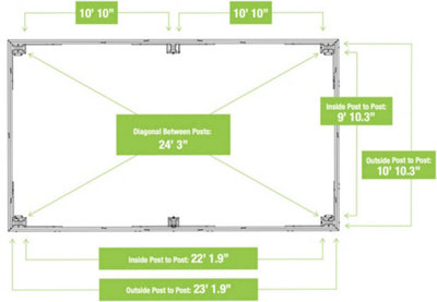Meridian Gazebo 12ft x 24ft (3.7m x 7.4m) with Wooden Bar Counter - 3