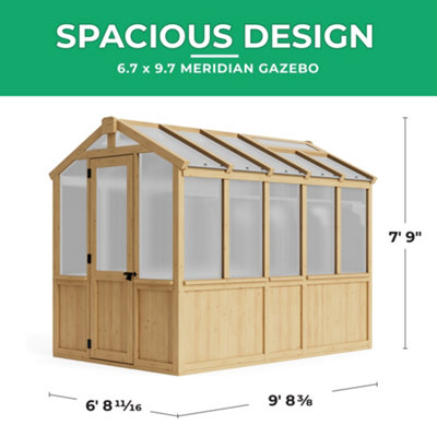 Meridian Greenhouse 6.7ft x 9.7ft (2.3m x 2.9m) - 8