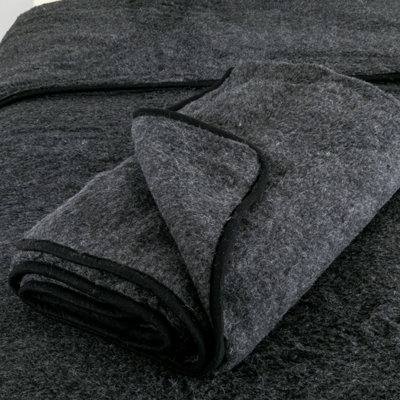Merino Wool Blanket - 220x200 Grey