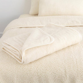 Merino Wool Blanket - 220x200 Natural