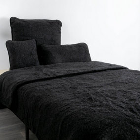 Merino Wool Quilt - Plain Black