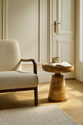 Merlin Handmade Solid Mango Wood Side Table