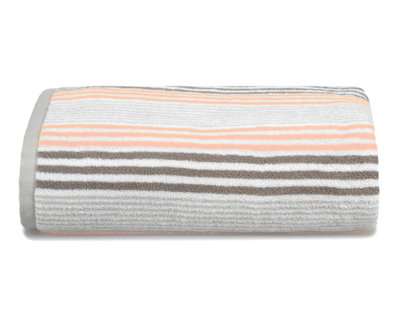 Merlin Striped Bath Sheet - Blush Pink