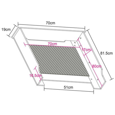 Mermaid Children's Kids Mesh Cut-out Radiator Cover in White