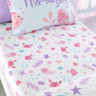 Mermaid Vibes Easycare 25cm Fitted Bed Sheet