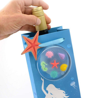 Mermaid Wine Bag and Glass Marker Gift Set
