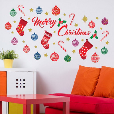 Merry Chirstmas Wall Stickers Wall Art, DIY Art, Home Decorations, Decals