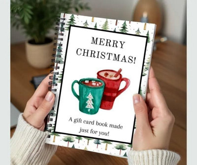 Merry Christmas Gift Card Book - Surprises on Every Page DIY Spiral-Bound